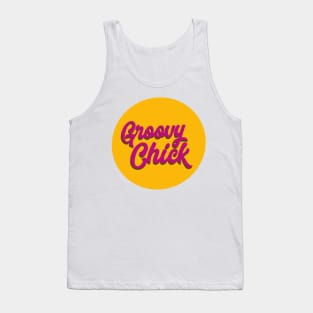 Groovy chick warm yellow Tank Top